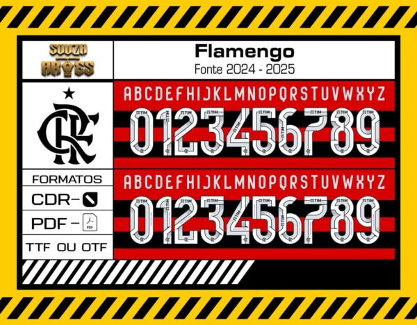 fonte flamengo 2024 - 2025 - ttf - cdr - pdf