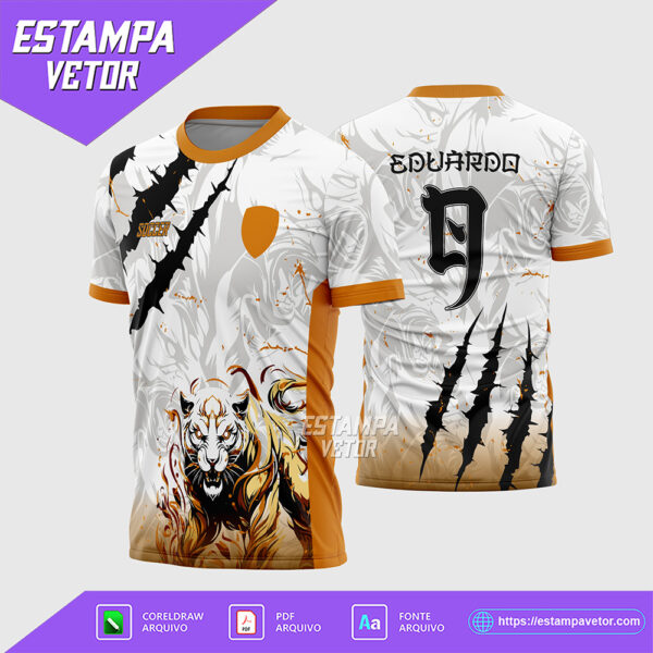 Arte Template Camisa Interclasse Tigre Grimclaw 2026 Corel Draw X7 para sublimação
