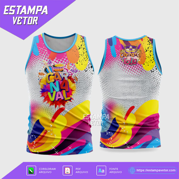 Arte Vetor Camisa Abadá Bloco Carnaval 2026 Corel Draw X7 para sublimação