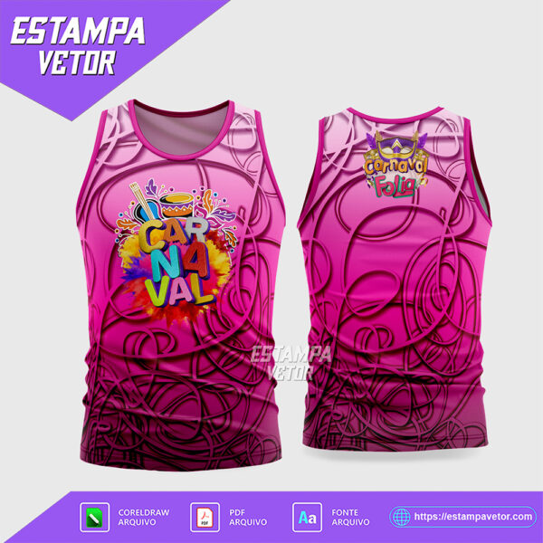 Arte Vetor Camisa Abadá Bloco Carnaval 2026 Corel Draw X7 para sublimação