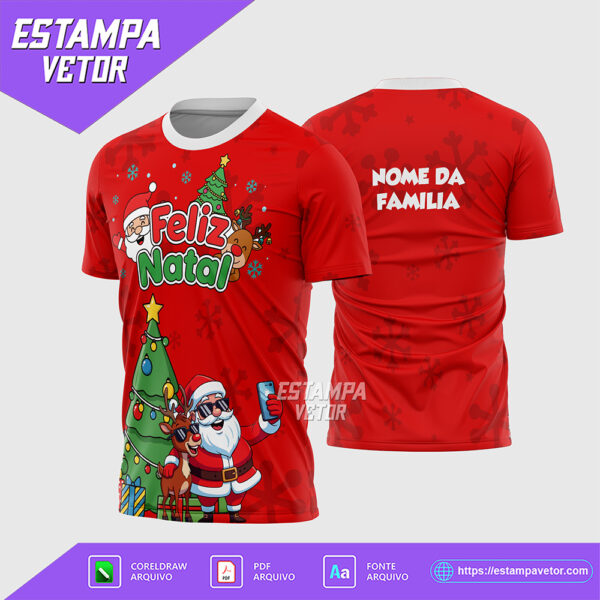 Arte Vetor Camisa Feliz Natal 2025 Corel Draw X7 para sublimação