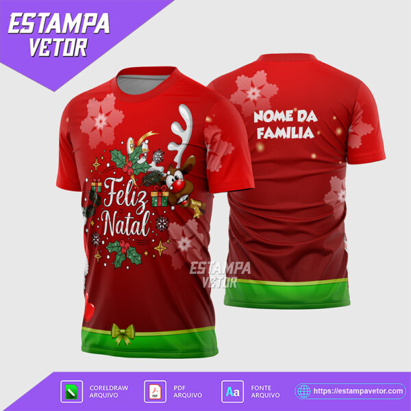 Arte Vetor Camisa Feliz Natal 2025 Corel Draw X7 para sublimação