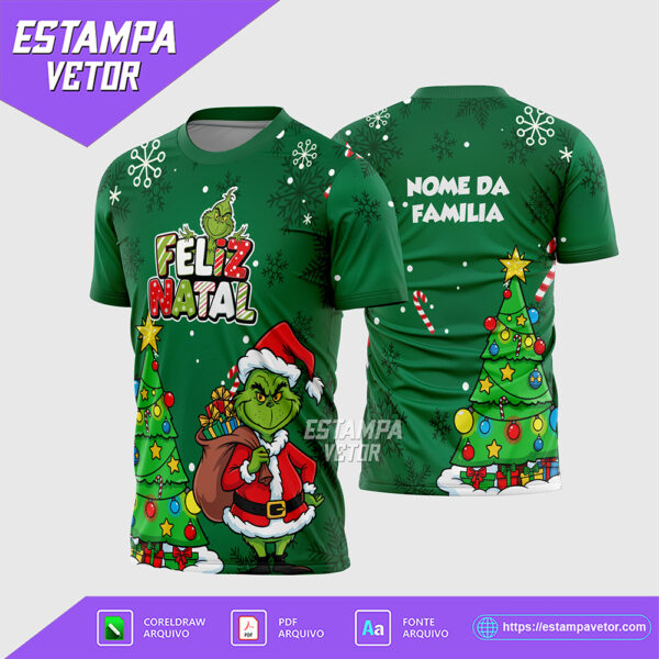 Arte Vetor Camisa Feliz Natal 2025 Corel Draw X7 para sublimação