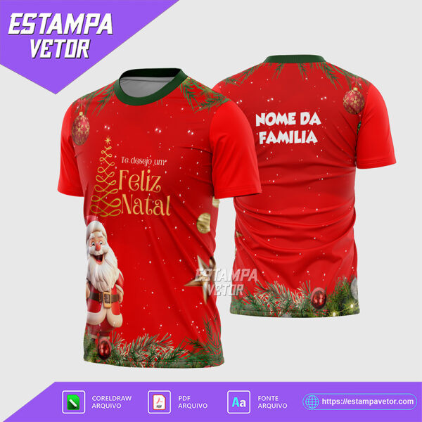 Arte Vetor Camisa Feliz Natal 2025 Corel Draw X7 para sublimação