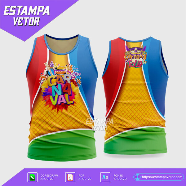 Arte Vetor Camisa Abadá Bloco Carnaval 2026 - Modelo 22