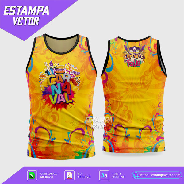 Arte Vetor Camisa Abadá Bloco Carnaval 2026 - Modelo 25