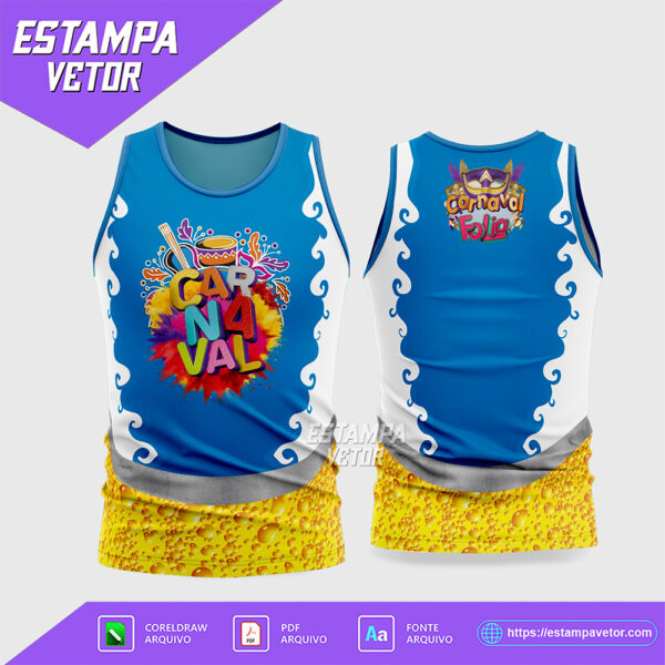 Arte Vetor Camisa Abadá Bloco Carnaval 2026 - Modelo 30