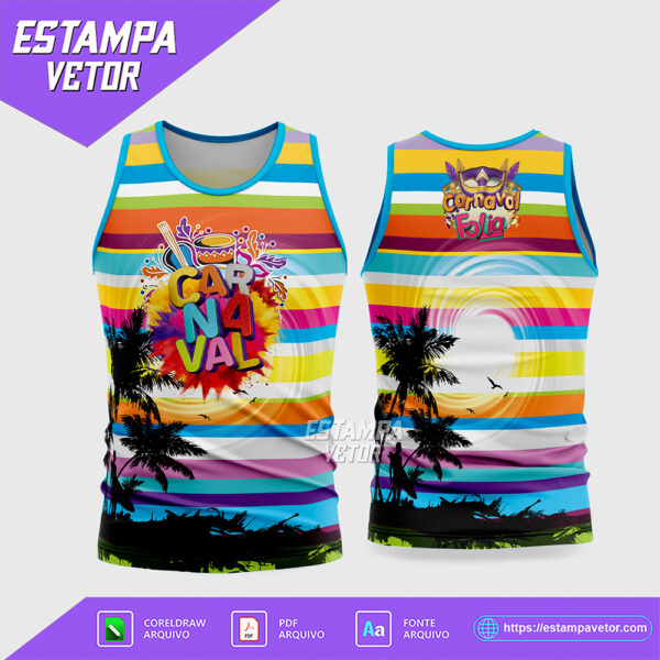 Arte Vetor Camisa Abadá Bloco Carnaval 2026 - Modelo 34
