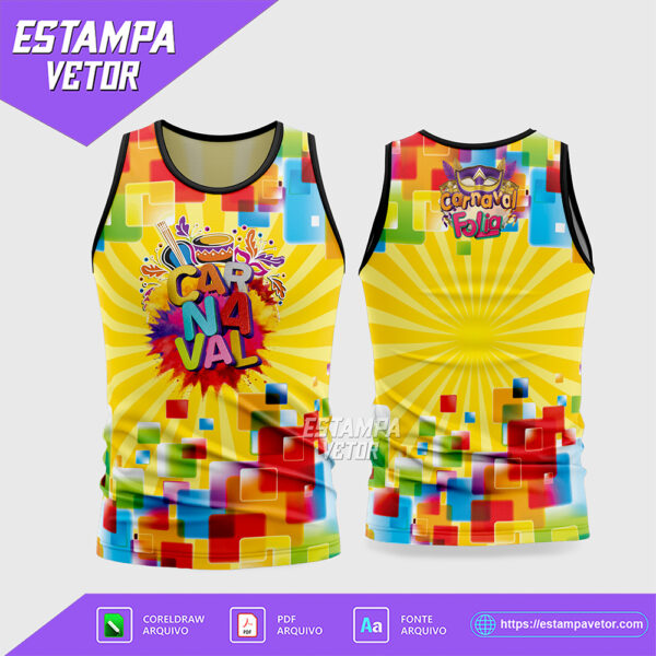 Arte Vetor Camisa Abadá Bloco Carnaval 2026 - Modelo 37
