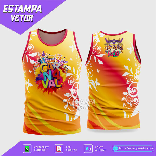 Arte Vetor Camisa Abadá Bloco Carnaval 2026 - Modelo 38