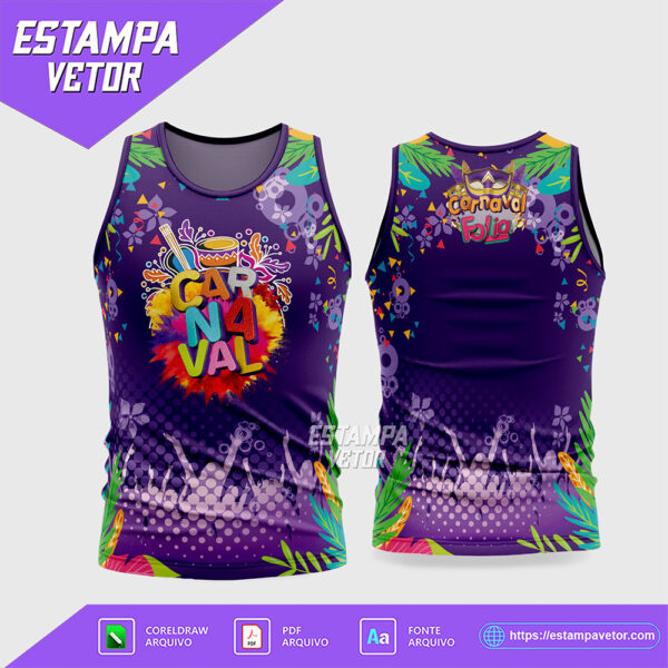 Arte Vetor Camisa Abadá Bloco Carnaval 2026 - Modelo 40
