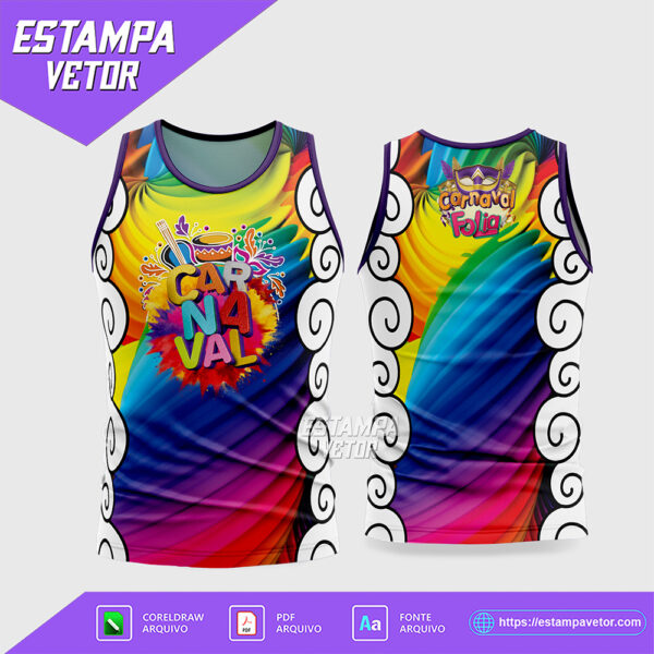 Arte Vetor Camisa Abadá Bloco Carnaval 2026 - Modelo 41