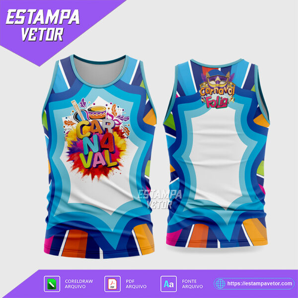 Arte Vetor Camisa Abadá Bloco Carnaval 2026 - Modelo 43