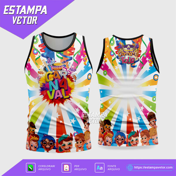Arte Vetor Camisa Abadá Bloco Carnaval 2026 - Modelo 44