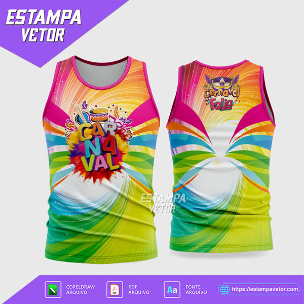 Arte Vetor Camisa Abadá Bloco Carnaval 2026 - Modelo 45