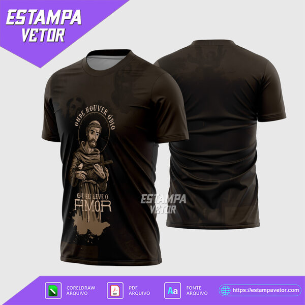 Arte Vetor Camisa Religião Nossa Senhora Imaculada Conceição Corel Draw X7 para sublimação