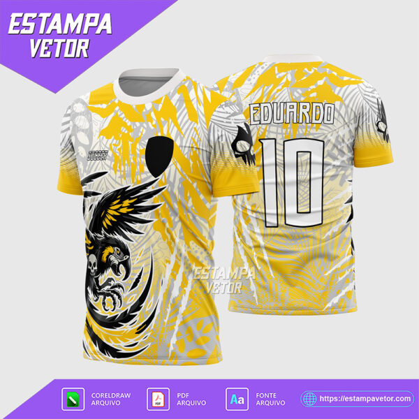 Arte Vetor Camisa de Interclasse Arara Ataque Feroz 2026 Corel Draw X7 para sublimação