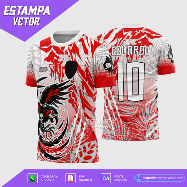 Arte Vetor Camisa de Interclasse Arara Ataque Feroz 2026 Corel Draw X7 para sublimação
