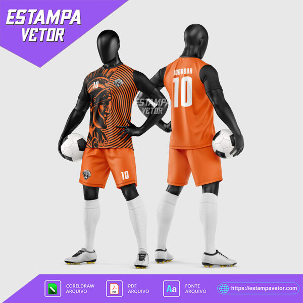 Arte Vetor Estampa Uniforme de Time de Futebol Amador 2026