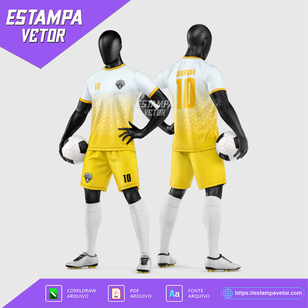 Arte Vetor Estampa Uniforme de Time de Futebol Amador 2026