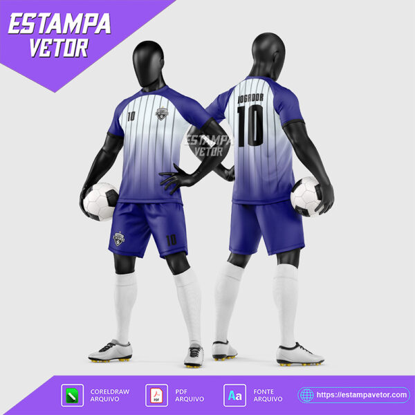 Arte Vetor Estampa Uniforme de Time de Futebol Amador 2026