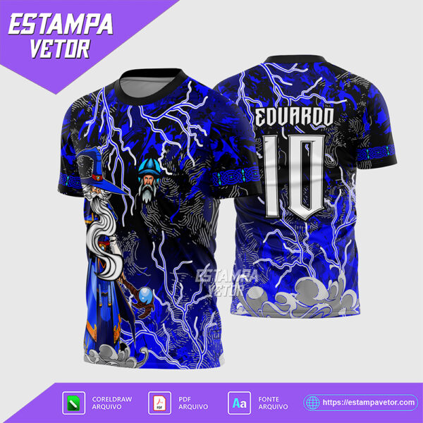 Arte Vetor Template Camisa para InterClasse Mago dos Magos Corel Draw X7 para sublimação