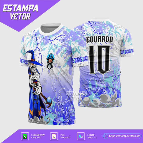 Arte Vetor Template Camisa para InterClasse Mago dos Magos Corel Draw X7 para sublimação