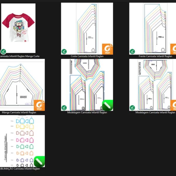 Molde de Costura Para Imprimir Camiseta Infantil - 16 - Camiseta Raglan (2 a 16 anos)