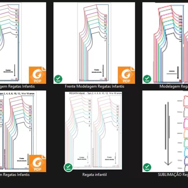 Molde de Costura Para Imprimir Camiseta Infantil - 28 - Regata Tradicional Infantil (2 a 16 anos)