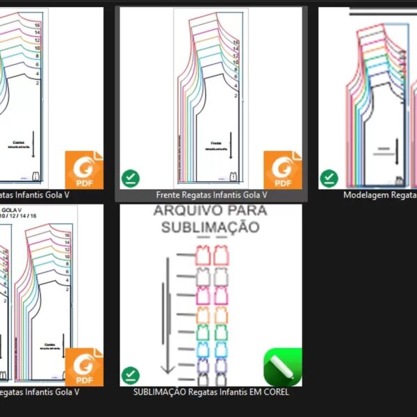 Molde de Costura Para Imprimir Camiseta Infantil - 29 - Regata Tradicional Infantil Gola V (2 a 16 anos)