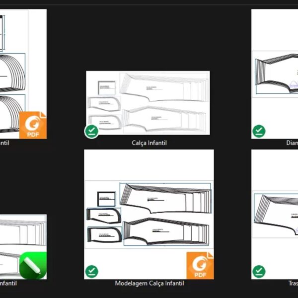 Molde de Costura Para Imprimir Camiseta Infantil - 37 - Calça Infantil (2 a 14 anos)