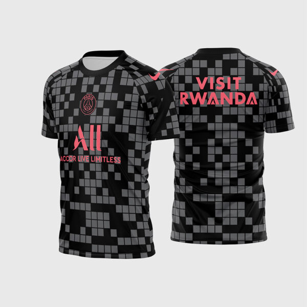 Arte Vetor Camisa Paris Saint Germain PSG Pre Jogo UCL Champions League 2021 2022 Messi Neymar para Sublimação