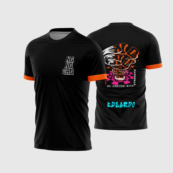 Arte Vetor Camisa Formandos Nono 9º Ano 2026 Furacão Tornado Nonozão Preta Laranja Rosa Streetwear para Sublimação