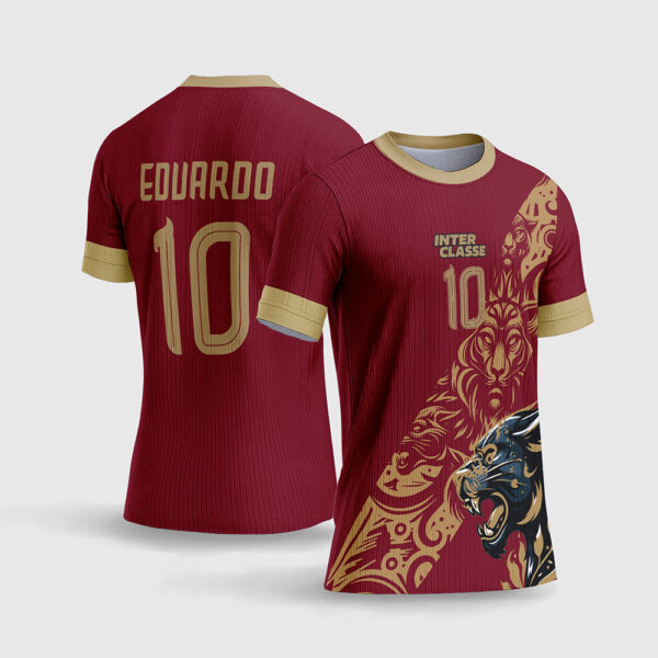 Arte Vetor Camisa Pantera Imperial Vinho