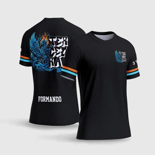 Arte Vetor Camisa Terceirão Fênix em Azul